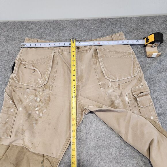 Blaklader Mens 44x32 Canvas WorkWear Double Knee Utility Tools Carpenter Pants - Picture 10 of 16